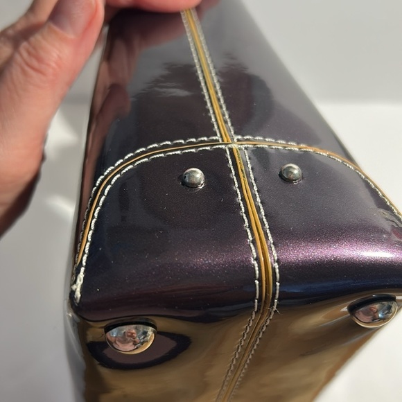 Tosca vintage handbag purple. NWT.  Purple, beige, shoulder bag, purse. - Picture 13 of 16